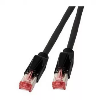 EFB RJ45 komutācijas kabelis Cat.6A S/FTP LSZH Draka UC900 TM21 melns 0,25 m