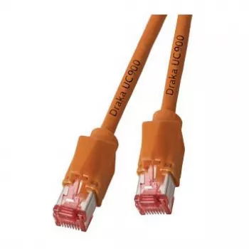 EFB RJ45 komutācijas kabelis Cat.6A S/FTP LSZH Draka UC900 TM21 oranžs 0,25 m