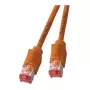 EFB RJ45 komutācijas kabelis Cat.6A S/FTP LSZH Draka UC900 TM21 oranžs 0,25 m