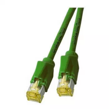 EFB RJ45 savienotājkabelis Cat.6A S/FTP LSZH Draka UC900 TM31 zaļš 0,25m