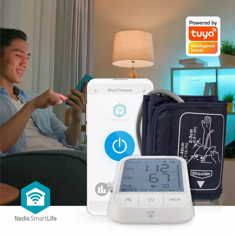 asinsspiediena mērītājs Nedis SmartLife BTHBP10WT LCD 22-42cm