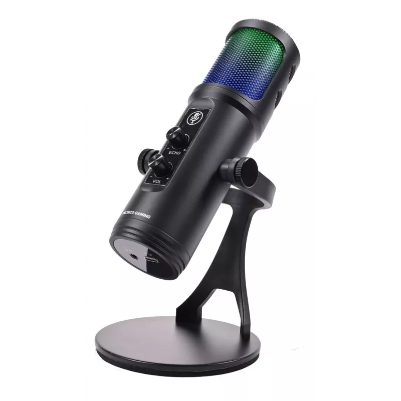 Deltaco Gaming RGB straumēšanas mikrofons melns