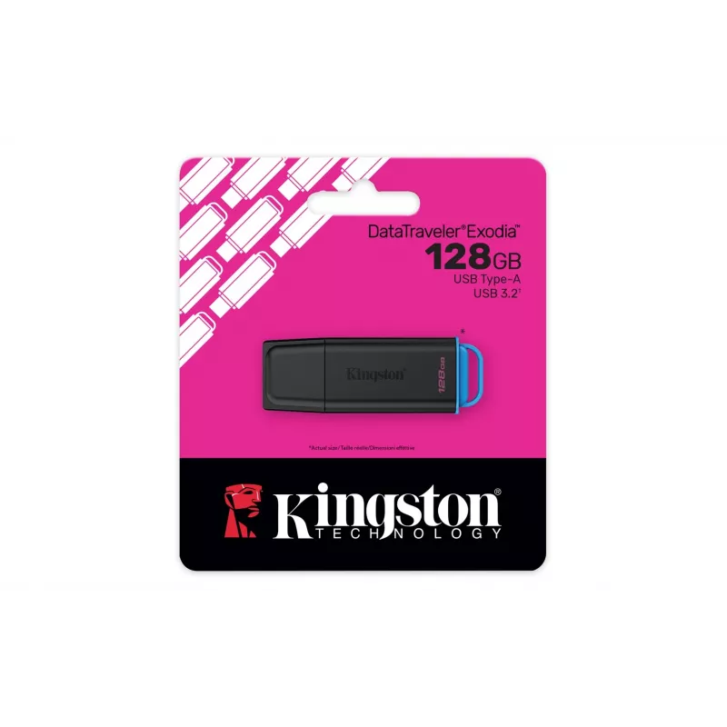 Kingston Technology DataTraveler 128GB pārnēsājams USB 3.2 Gen 1 Exodia melns/zils
