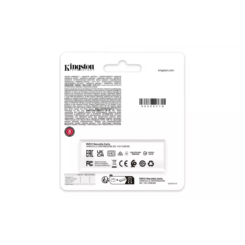 Kingston Technology DataTraveler 512GB portatīvais USB 3.2 Gen 1 Exodia melns/purpurs