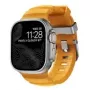 NOMAD Rocky Point Band – siksna Apple Watch 46 mm/49 mm ar FKM un titānu (sol, dabīga aparatūra)