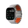 NOMAD Stratos Band - titāna aproce Apple Watch 49mm ar FKM (dabīgais titāns, ultra oranžs FKM)