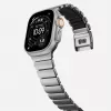 NOMAD Stratos Band - titāna aproce Apple Watch 49mm ar FKM (dabīgais titāns, melns FKM)