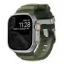 NOMAD Rocky Point Band - siksna Apple Watch 46mm/49mm ar FKM un titānu (forest, natural hardware)