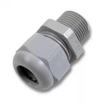 EFB Elektronik Kabelverschraubung PG-16 PA6, inkl. Gegenmutter grau RAL7035