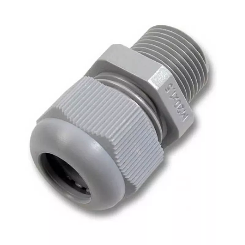 EFB Elektronik Kabelverschraubung PG-16 PA6, inkl. Gegenmutter grau RAL7035