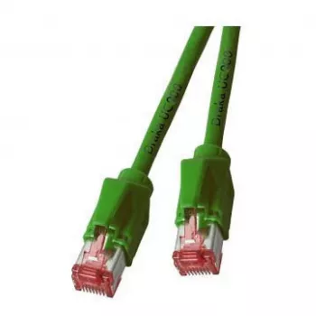 EFB RJ45 komutācijas kabelis Cat.6A S/FTP LSZH Draka UC900 TM21 zaļš 0,25m