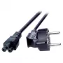 EFB Power Lead Grounded Plug 90 - C5 180, melns, 1,8 m, 3 x 0,75 mm