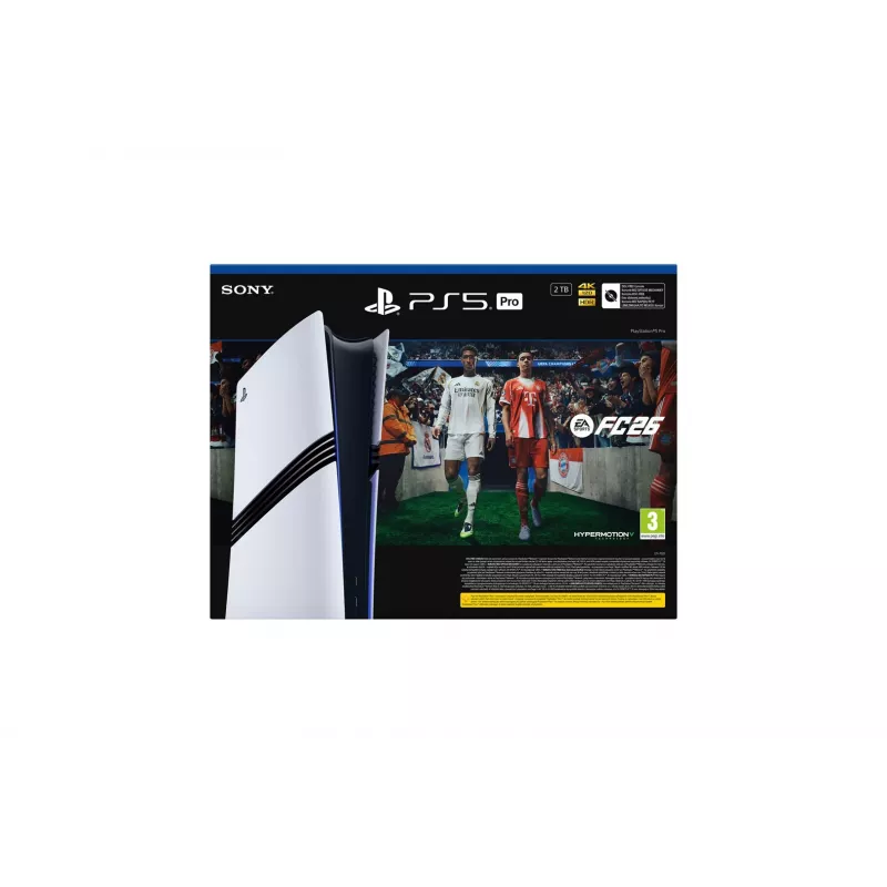 Sony Playstation 5 Pro FC26 Bundle 2 TB Wi-Fi Melns, balta
