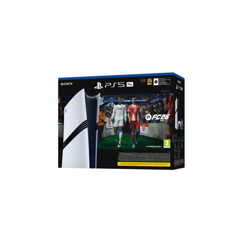 Sony Playstation 5 Pro FC26 Bundle 2 TB Wi-Fi Melns, balta