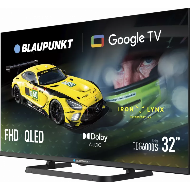Blaupunkt QLED TV | 32QBG6000S | 32 inch | Smart TV | Google TV | Melns