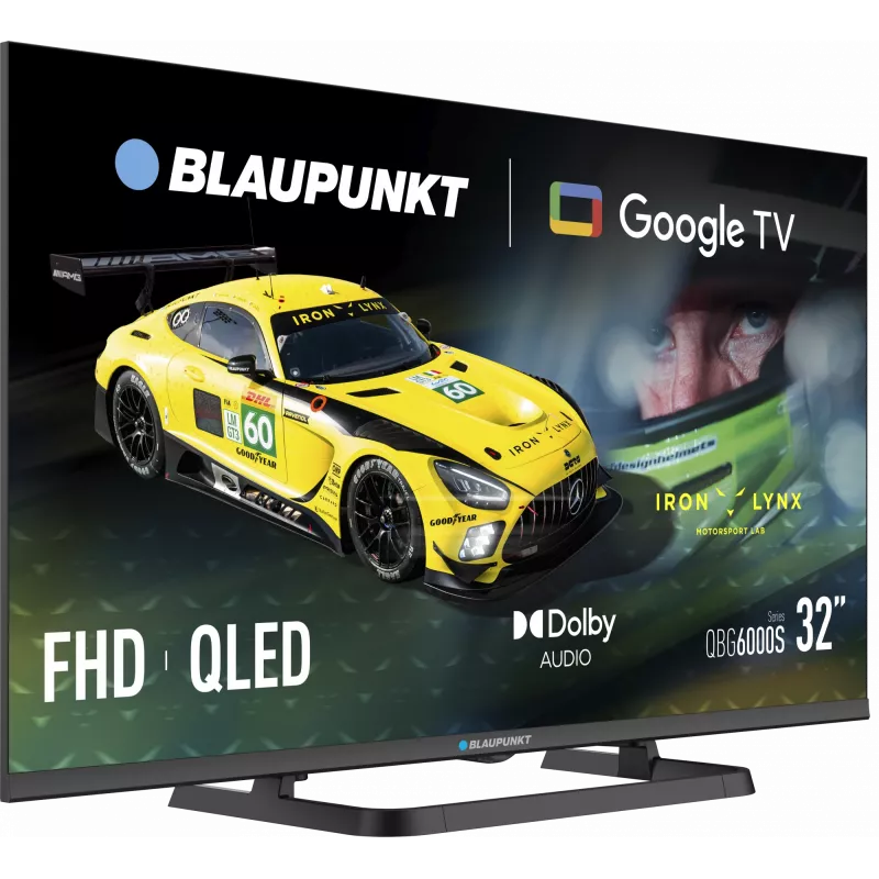 Blaupunkt QLED TV | 32QBG6000S | 32 inch | Smart TV | Google TV | Melns
