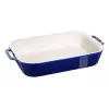 Staub taisnstūra trauks, keramika, tumši zils, 34x24x7,6