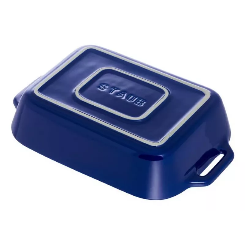 Staub taisnstūra trauks, keramika, tumši zils, 34x24x7,6