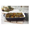 Staub taisnstūra trauks, keramika, tumši zils, 34x24x7,6