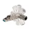 EFB Elektronik 88035P8.1 - RJ-45 - Sudraba - Vīrišķais - cinks - Cat6 - 22/26
