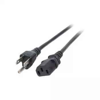 EFB-Elektronik strāvas vads USA/NEMA 5-15P - C13 180°, melns, 1,8m, 3SJT AWG14 x 3C Ražotājs: EFB Elektronik (EK462.1,8)