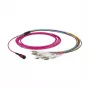 Optiskās šķiedras komutācijas kabelis MTP-F/LC 12 šķiedru OM5 LSZH laima zaļš, 7,5 m — EFB Elektronik
