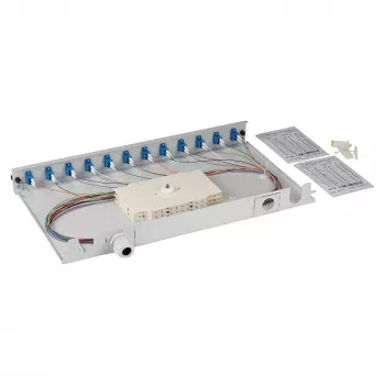 Optiskās šķiedras savienojumu kārba EFB Elektronik BA71921L24, LC 9/125µm OS2, 24 atdalīti pigteili, 12 savienotāji, izvelkama