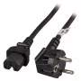 EFB Elektronik Warmgeräteleitung CEE 7/7 90° auf C15 schwarz 1 m 3 x 0.75 mm² - 1 m - VDE - Schwarz (EK625.1V2)