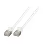 EFB-Elektronik RJ45 komutācijas kabelis Cat.6A U/FTP TPE 4mm īpaši elastīgs balts 0,5m