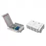 FTTH IP65 āra optiskās šķiedras sadales kārba Ražotājs FTTH-BOX-OUT-5 48 šķiedrām, 24 adapteriem, iekļauta šķiedru savienošanas paplāte