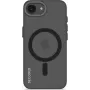 Decoded caurspīdīgs maciņš iPhone 16e, matēti melns caurspīdīgs