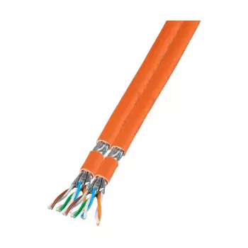 EFB-Elektronik Duplex LANCat.7 neapstrādāts kabelis 1000 AWG23 S/FTP, 2x4P FRNC-B, CPR Dca, oranžs, 100 m