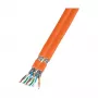 EFB-Elektronik Duplex LANCat.7 neapstrādāts kabelis 1000 AWG23 S/FTP, 2x4P FRNC-B, CPR Dca, oranžs, 100 m