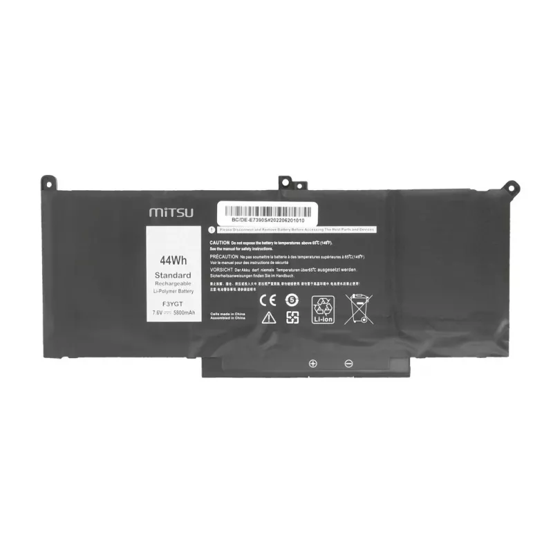 Akumulators Dell Latitude 7390, 7490 5800 mAh (44 Wh) 7.6 - 7.4