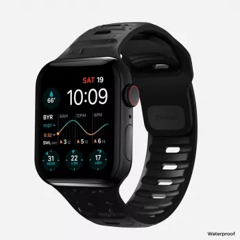NOMAD Sport Band - siksniņa Apple Watch 46mm/49mm ar FKM (melna)