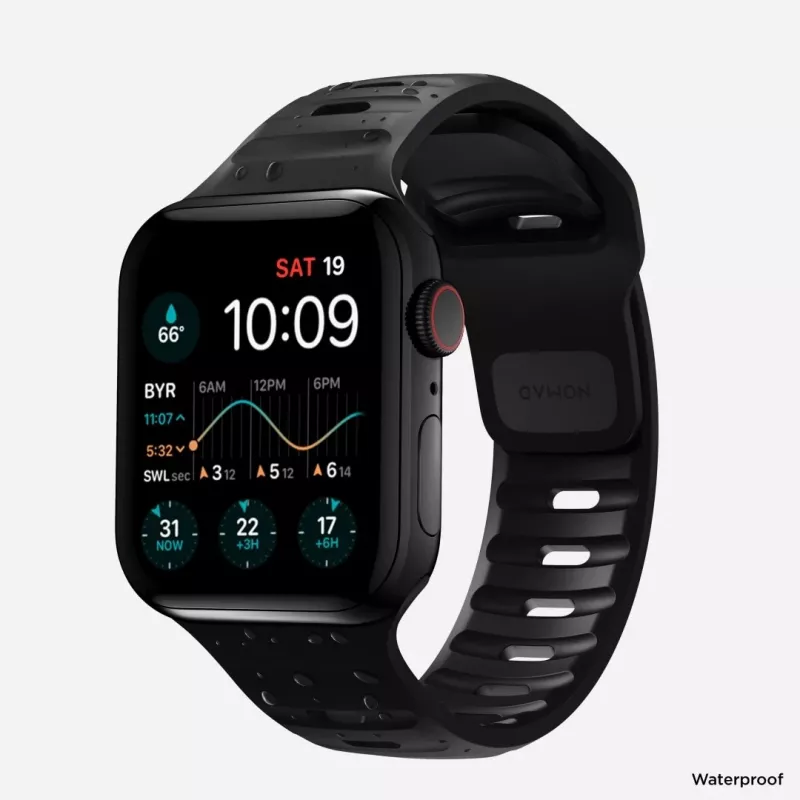 NOMAD Sport Band - siksniņa Apple Watch 46mm/49mm ar FKM (melna)