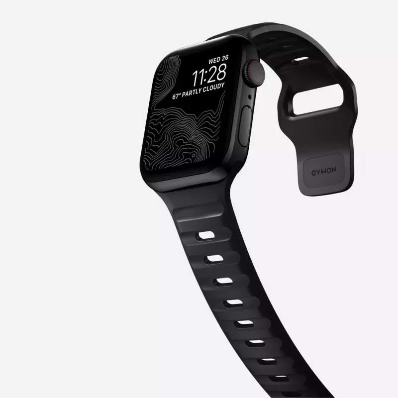 NOMAD Sport Band - siksniņa Apple Watch 46mm/49mm ar FKM (melna)