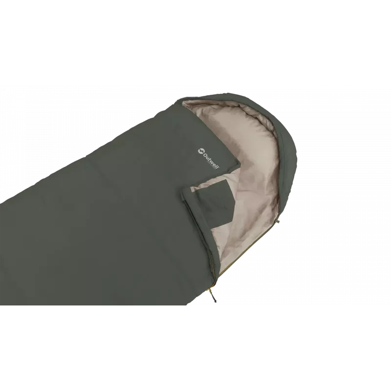 Sintētiskais guļammaiss Outwell Campion Prime (185 cm) - zaļš, kreisais rāvējslēdzējs