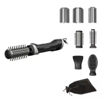 Rowenta Brush Activ UB9540F0 matu veidošanas rīks Karstā gaisa birste Silts melns, Sudrabs 1000 W