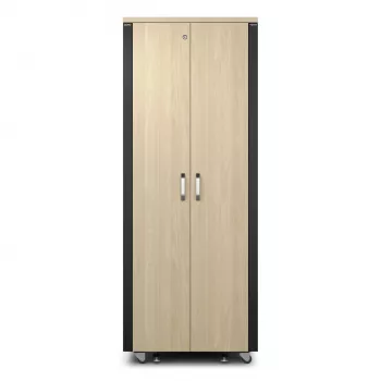 APC NetShelter - skapis (horizontāls) - skaņu izolēts - maiņstrāva 230 V - kļava - 38U - 48,3 cm (19 collas)
