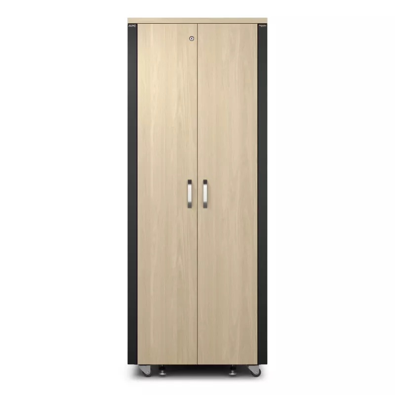 APC NetShelter - skapis (horizontāls) - skaņu izolēts - maiņstrāva 230 V - kļava - 38U - 48,3 cm (19 collas)