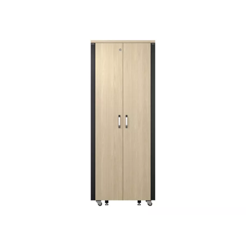 APC NetShelter - skapis (horizontāls) - skaņu izolēts - maiņstrāva 230 V - kļava - 38U - 48,3 cm (19 collas)