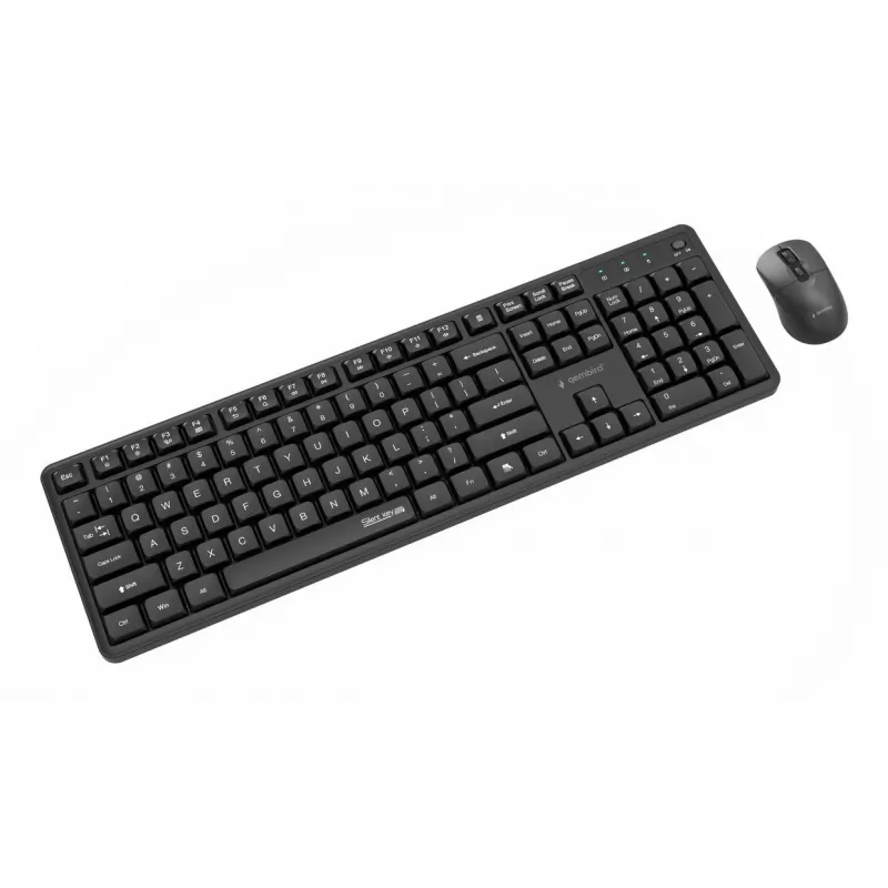 Gembird KBS-WMS-01 bezvadu tastatūras un peles komplekts, angļu, melns