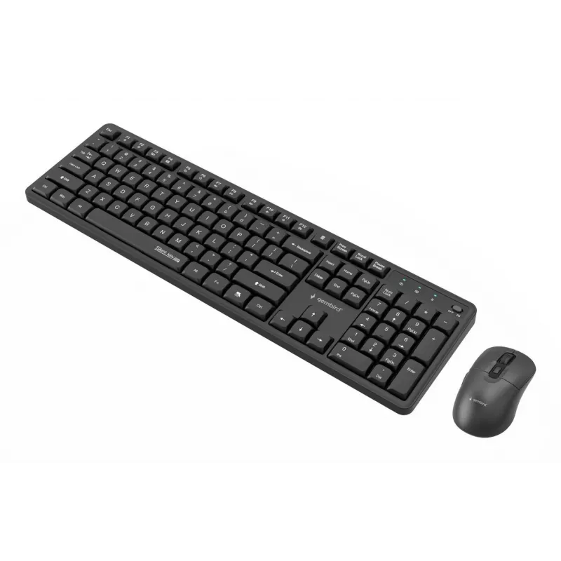 Gembird KBS-WMS-01 bezvadu tastatūras un peles komplekts, angļu, melns