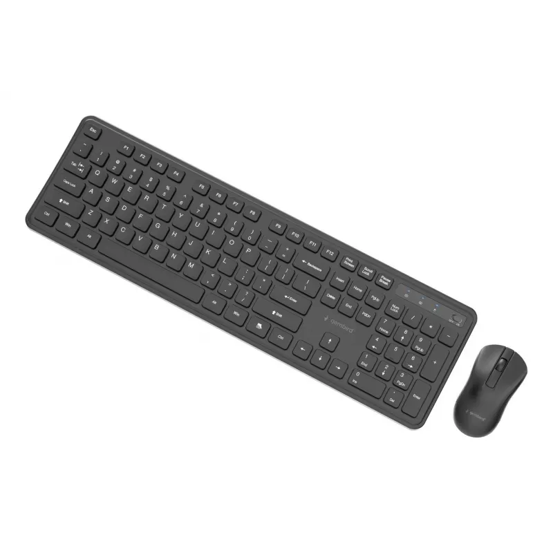 Gembird KBS-WPS-01 bezvadu tastatūras un peles komplekts, angļu valoda, melns