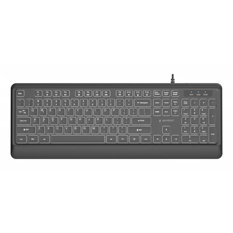 Multivides tastatūra USB ENG/Melns KB-UML-04 Gembird