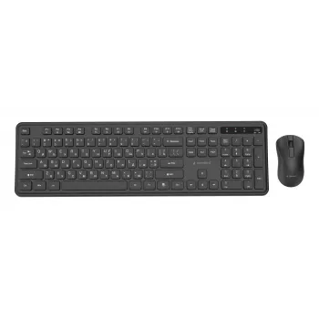 Gembird KBS-WPS-01-CYRL bezvadu tastatūras un peles komplekts, kirilica, melns