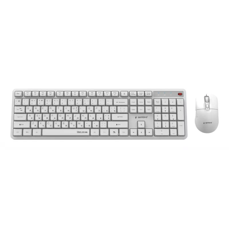 Tastatūra +PELE Wrl CYRILLIC/WHT KBS-WMS-01-W-CYRL Gembird