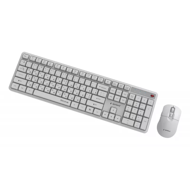 Tastatūra +PELE Wrl CYRILLIC/WHT KBS-WMS-01-W-CYRL Gembird