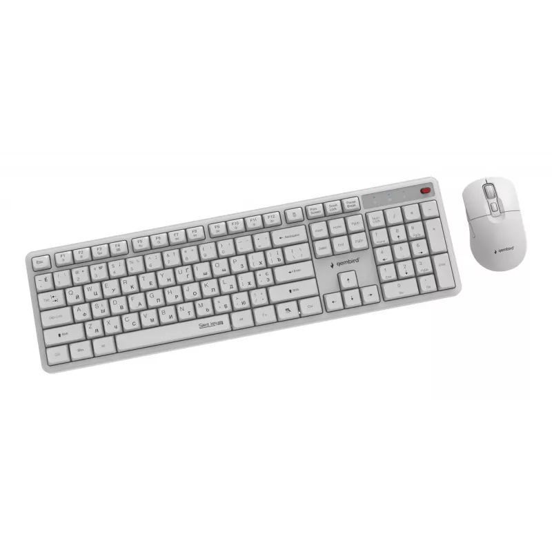 Tastatūra +PELE Wrl CYRILLIC/WHT KBS-WMS-01-W-CYRL Gembird